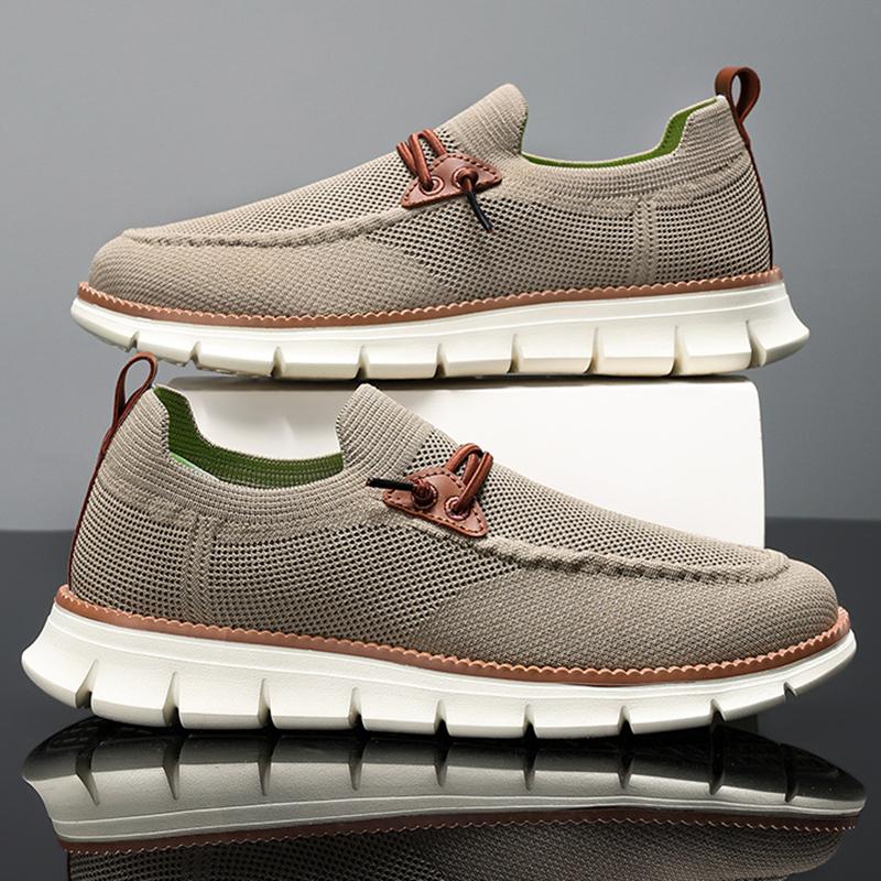 Fashion New Summer Men's Lazy Shoe One Step Fly Knit Breathable Mesh Surface Casual Versatile Soft Bottom Trendy Shoes Big Size 39-48