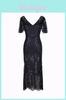 Elegante Abito da Cocktail Senza Maniche con Paillettes e Perline da Donna per un Glamour Serale Senza Tempo