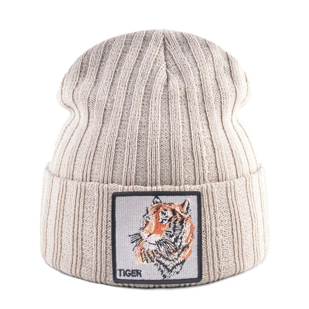 Hats For Knitted Fashion New Men Women Wolf Pattern Skullies Beanies Unisex Knitting Streetwear Hip Hop Bonnet Caps Kpop Gorras