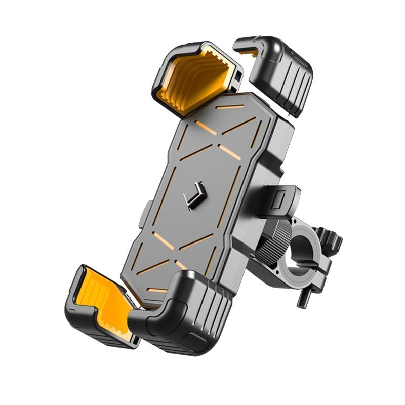 Bike Phone Mount Stand NonSlip Anti-Vibrations Universal Bike Handlebar Adjustable Phone Mount Clip Easily to Install