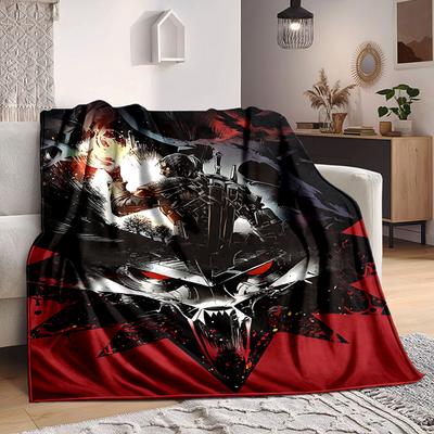 1 pièce Couverture Douce et Confortable The Witcher Impression Numérique, Tissu Tricoté Polyvalent Toutes Saisons Literie, Bureau, Canapé Décoration de Maison Couverture