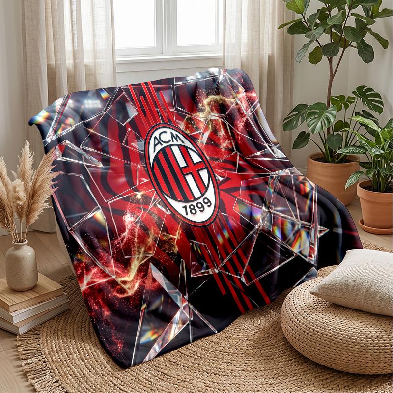 AC Milan Theme blanket Soft Flannel Blanket Plush Throw Blanket Cozy Sofa Bed Blanket for Home Decor