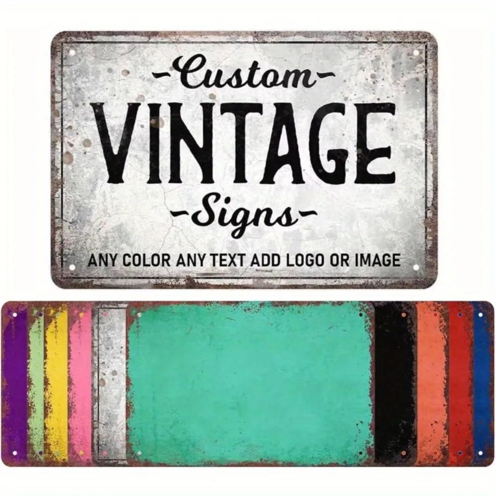 Custom Metal Sign Customizable Text Home Decor Modern Rustproof Fade Resistant Wall Art