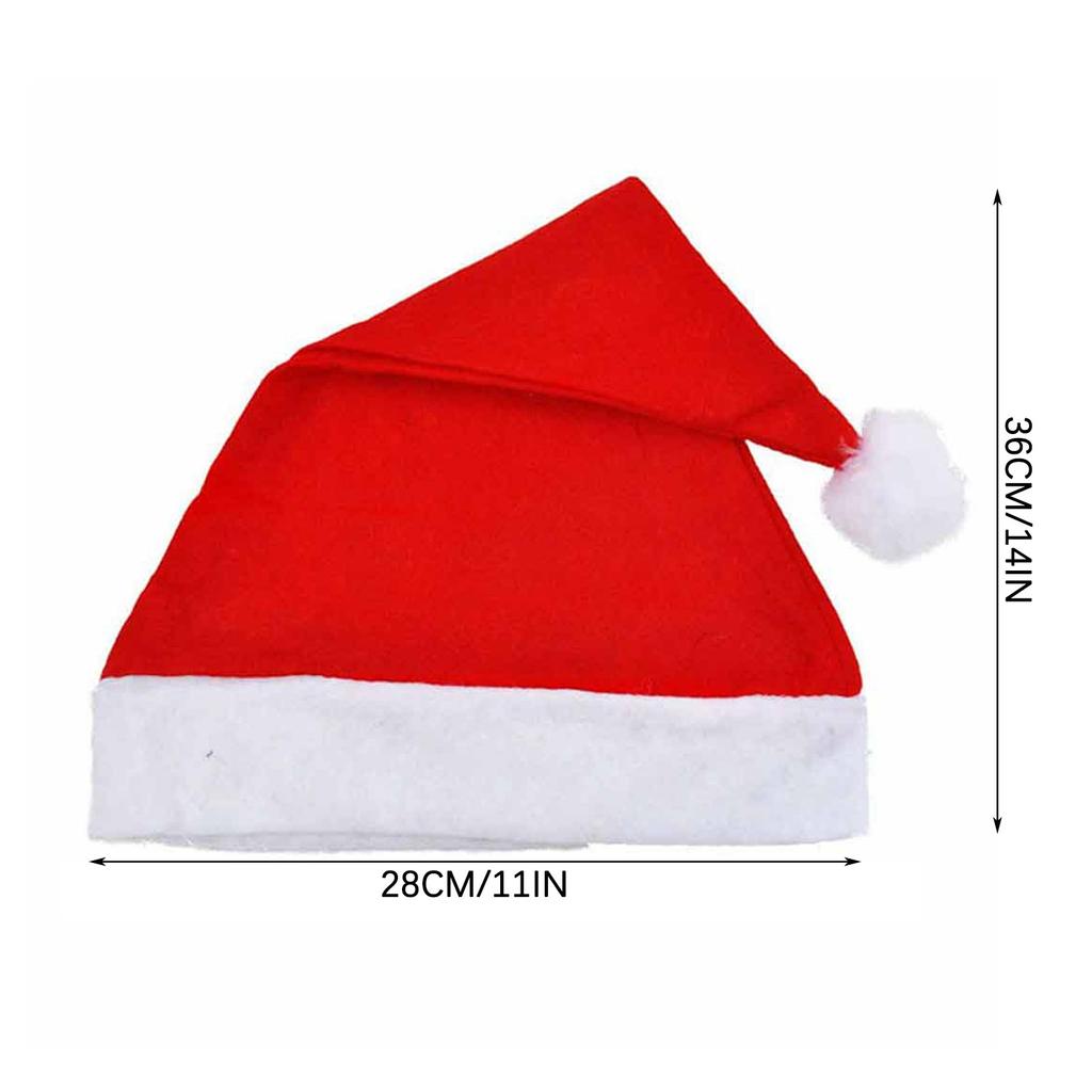 (Projector)5PC Adult Unisex Adult Xmas Red Cap Santa Novelty Hat For Christmas Party Hat