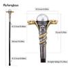 Golden Resin Double Snake Head Cobra Walking Cane Fashion Decorative Steel Stick Gentleman Elegant Cosplay Cane Crosier 94cm