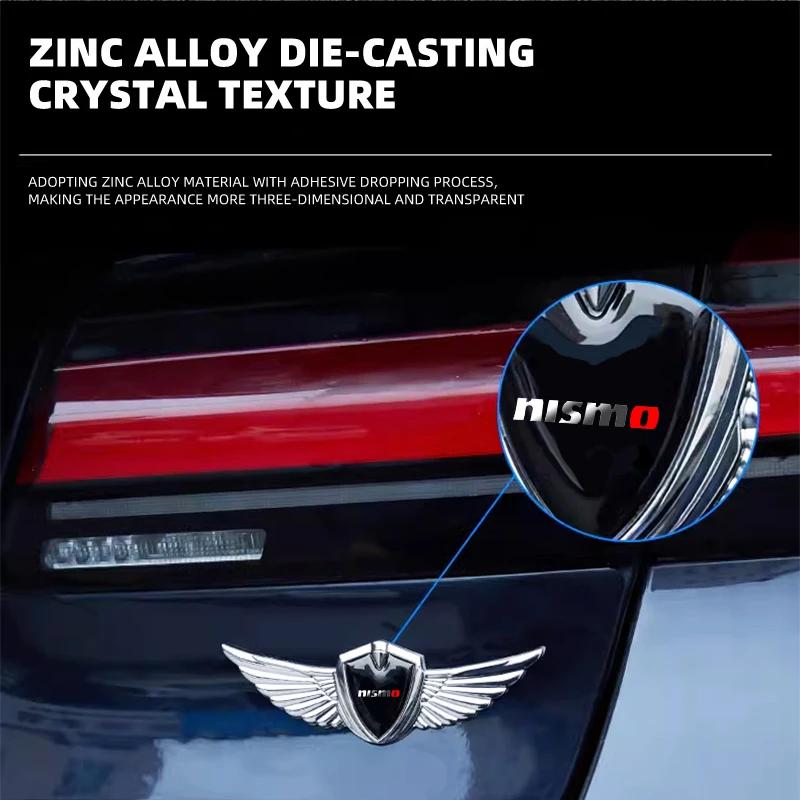 New 3D Wings Metal Shield Logo Metal Sticker Decorate Car Accessories For Nismo Nissan Teana Skyline Juke X-trail Almera Qashqai