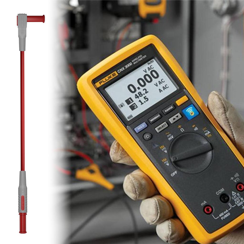 Professional 4mm Multimeter Test Leads Dual Layer Insulated PVC Flexible Banana Probes with Replaceable Needle Tips