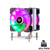 9cm Single Tower CPU Cooler with 2 Copper Pipes, Silent PWM Fan, Colorful Lights, for LGA2011/x99/x79/e5