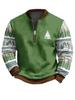 Men's Christmas Reindeer Elk Forest Print Hoodie - 2025 Autumn Collection