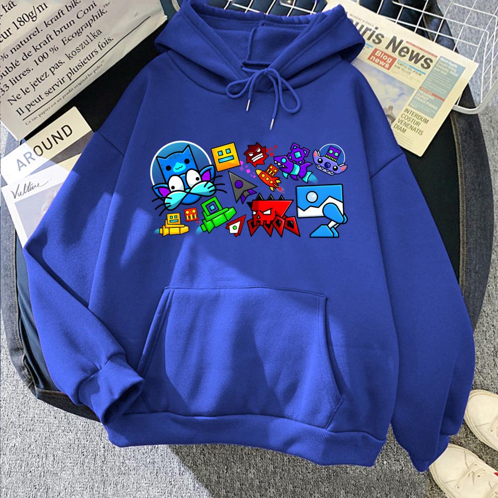 Geometry Dash Hoody Rhythm Platform Electronic Games Graphic Printing HOODIE for Autumn/Winter Sweatshirt with Hooded