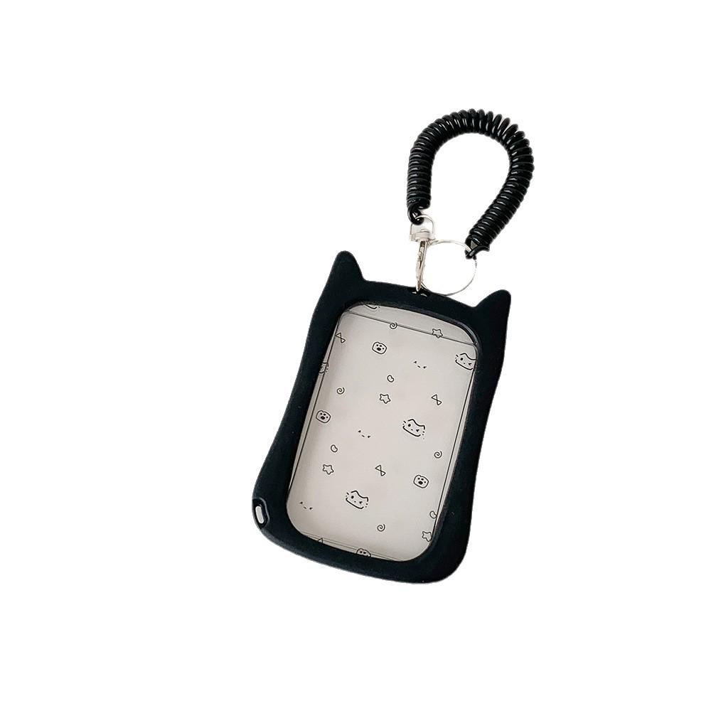 Cartoon Alien Kitten ID Card Holder - Decorative & Protective Sleeve with Star Chaser Pendant for Students