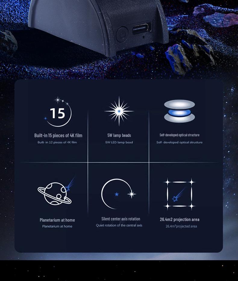 Creative Cannon-Style Earth & Moon Projection Lamp: Atmospheric Night Light & Photography Prop