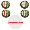 EHJPY1 4pcs 56mm 60mm 65mm alfa romeo 3D Car emblem Wheel Center Hub auto Rim refit dust-proof badge covers sticker styling accessories