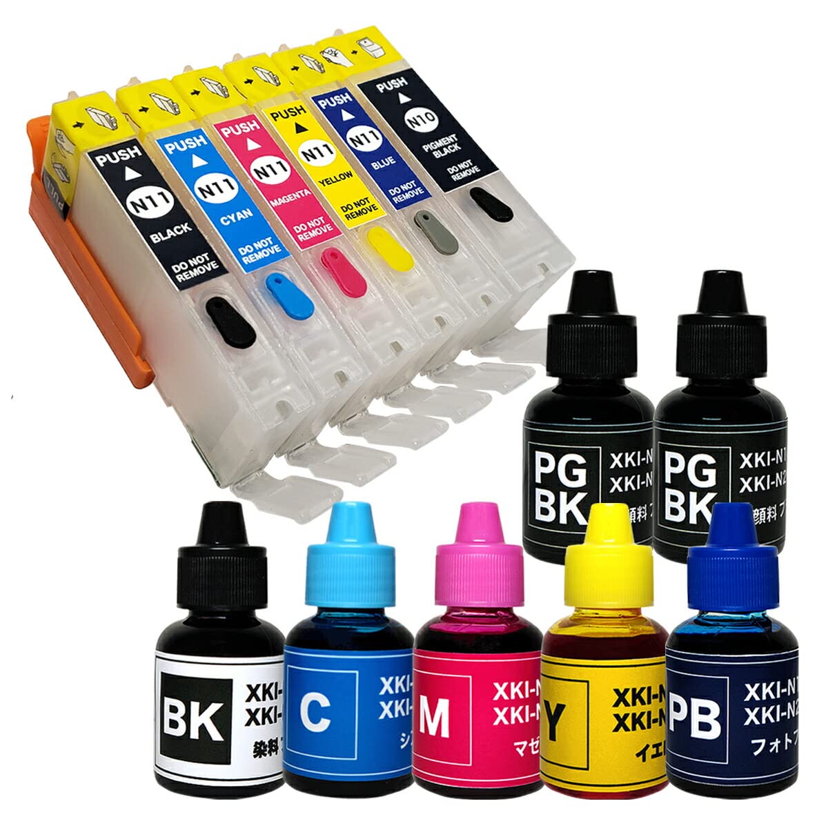 

Warranty Compatible Canon Refill Cartridge Ink Set for and PIXUS and XK80 6 2 Pigment Black 3-Year & XKI-N11, XKI-N10, XK90, XK70, Printers. Colors,
