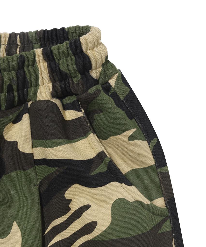 GAINSBORO Single-Pleat Wide Sweatpants_Camo Beige