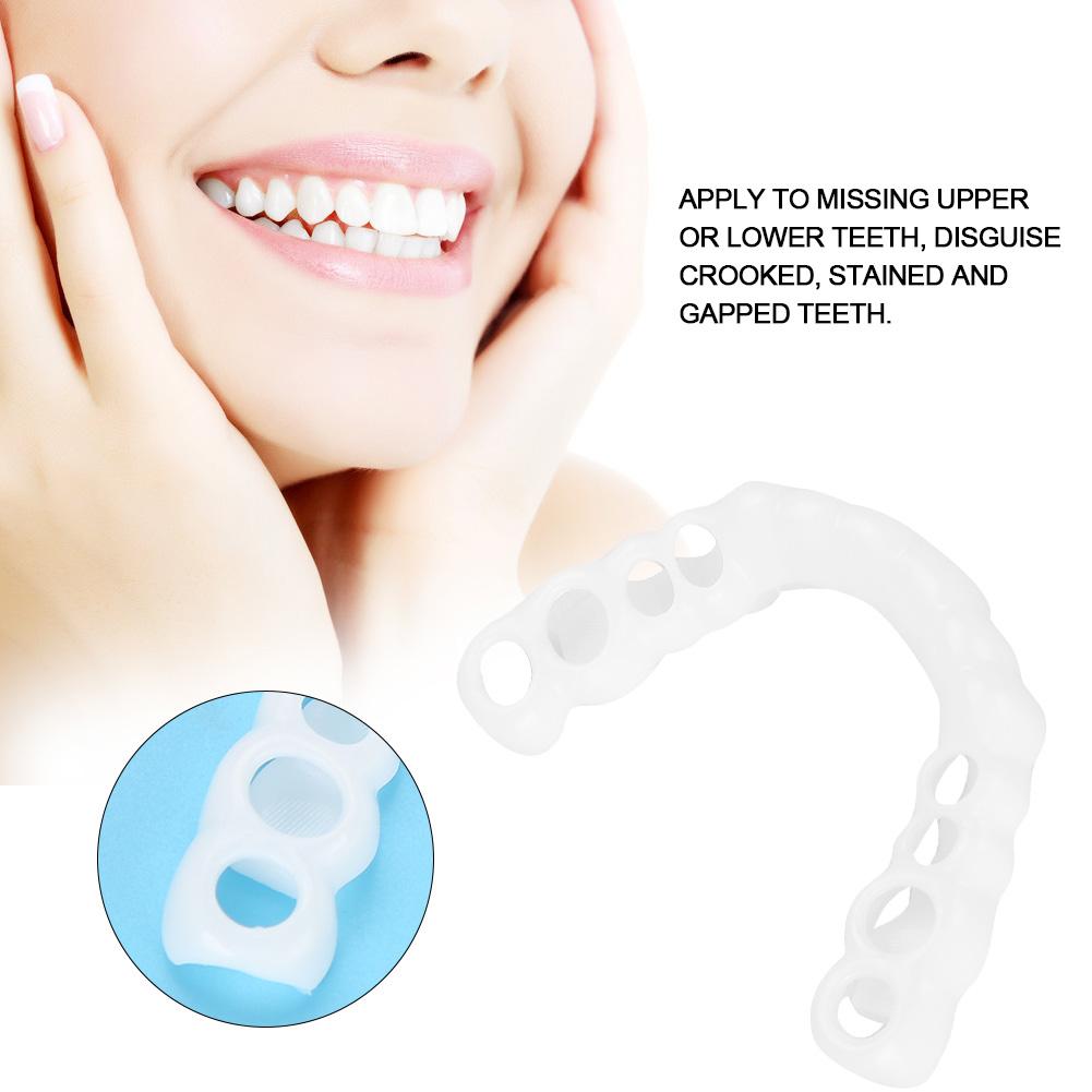 Upper Temporary False Teeth Cover Cosmetic Set False Fake Tooth Kit