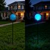 2Pcs Metal Solar Garden Stakes Outdoor Decor Waterproof Animal LED Light Cat Butterfly Bee Fairy Stake for Yard Lawn Path Gift