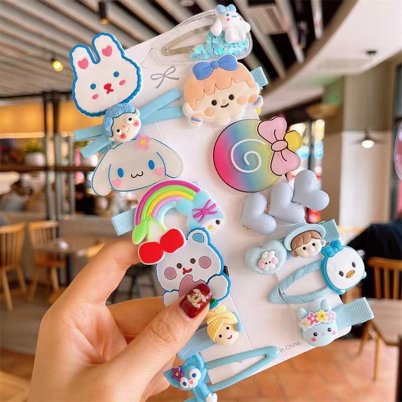 Set of 50 Pink Cute Hair Clips – Sweet Girly Bangs Clips, Japanese Cartoon Hair Accessories