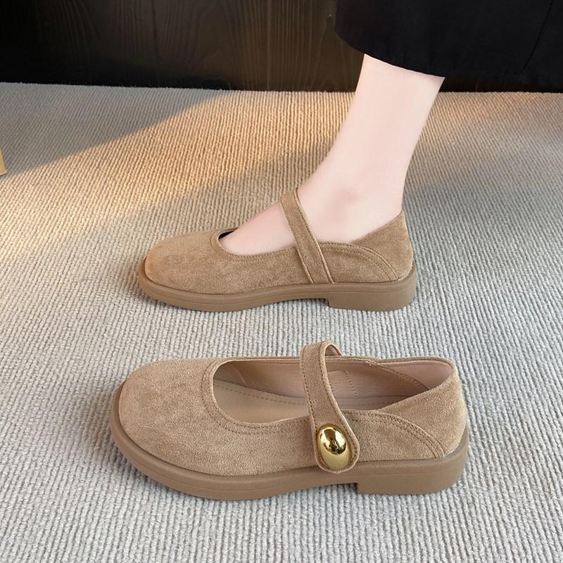 

Стильные туфли Мэри Джейн в стиле ретро, женские весенние новые туфли на мягкой подошве с мягкой поверхностью и круглым носком, с юбкой, туфли-лодочки 40 хаки