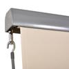 Outdoor Roller Blind 2.5 X 1.6 m with Crank Handle, Aluminium and 280g/M² Polyester, Cream