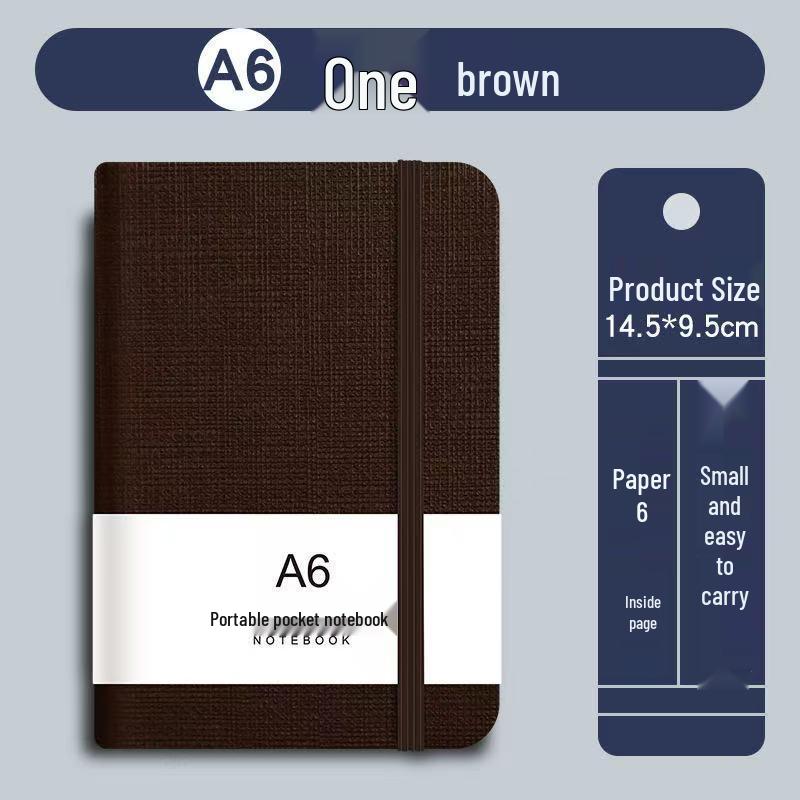 A7 Portable Laptop Notebook - Cute English Planner, Pocket-Size for Students, Japanese/Korean Style A6 Notepad