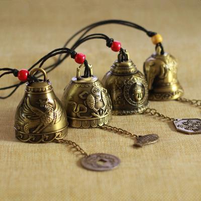 Religious Wind Bell Buddha Buddhism Copper Bell Home Hanging Decoration Blessing For Luck Wind Chime Car Decor Crafts