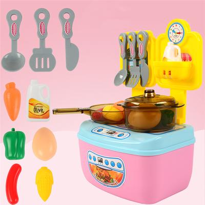 Simulation Kitchen Children Play House Tableware Storage Box Assembly DIY Educational Toy