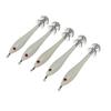 5PCS Hard Fishing Lure Simulation Squid False Bait Hooks Artificial Squid Double Hook JigLuminous White