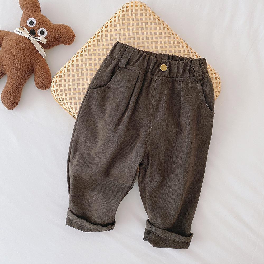 Boys' Solid Color Casual Pants - Autumn 2026 Korean Style Fashion Trousers for Children (CK062)
