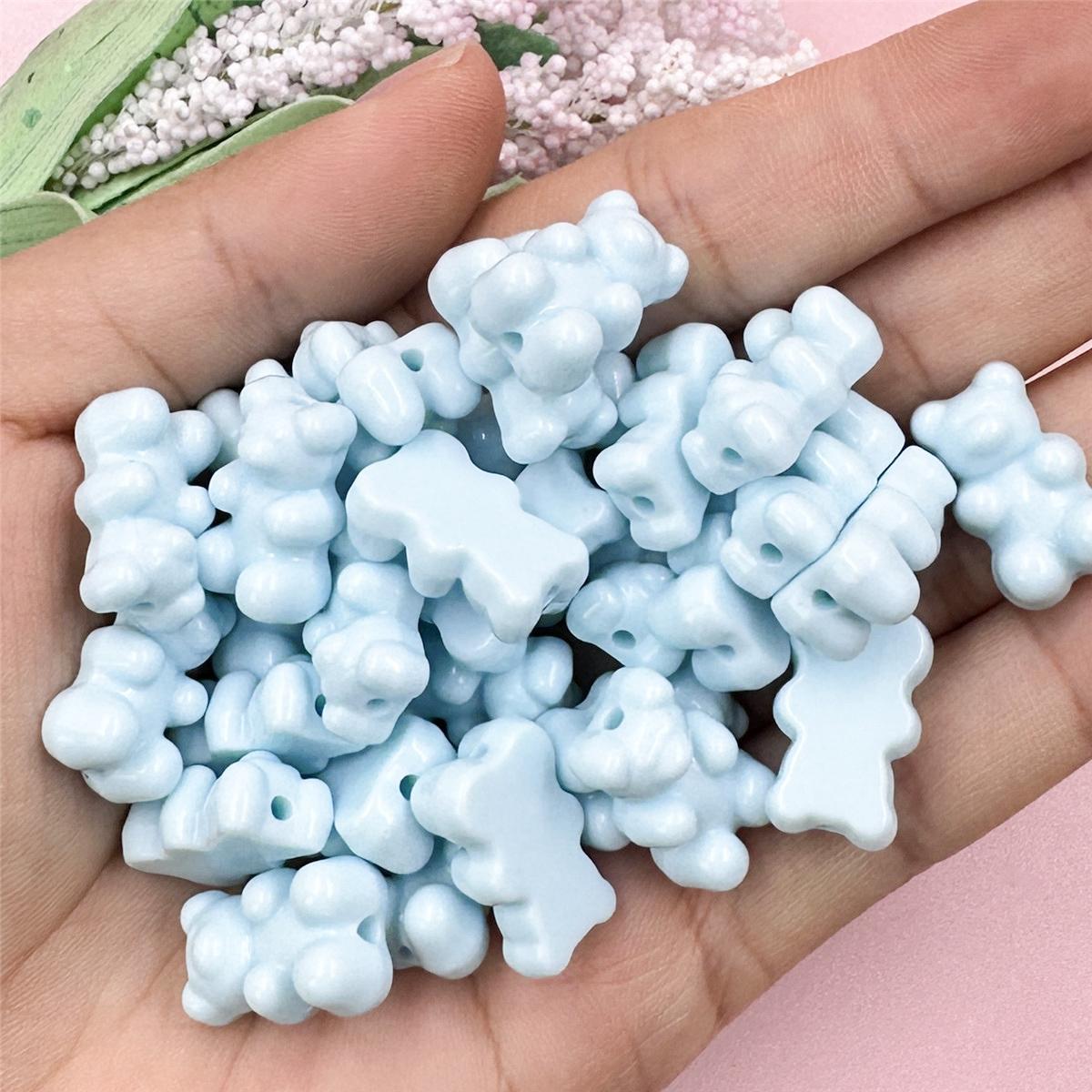 

Свободные бусины для изготовления медведей, ювелирные аксессуары, модные материалы, серьги, браслет, однотонный 11*18 мм, сделай сам, цепочка для мобильного телефона, 25 шт.