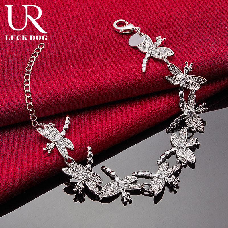 925 Sterling Silber Libelle Kette Armband Modischer Hochzeitsschmuck