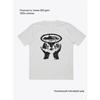 Abstract Double Hand Print Letter Print T-Shirt Trendy American Style Street Hip Hop White Oversized Short Sleeves Crew Neck Female Male Clothing
