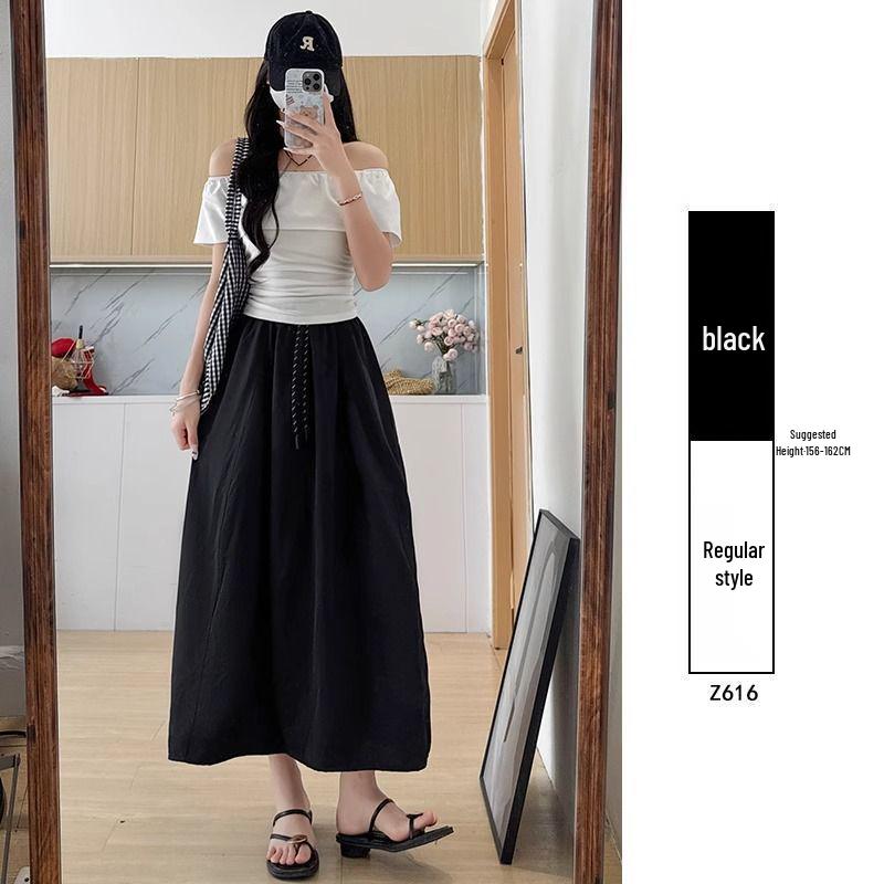 Vintage A-Line Midi Skirt for Women - Spring/Summer 2025
