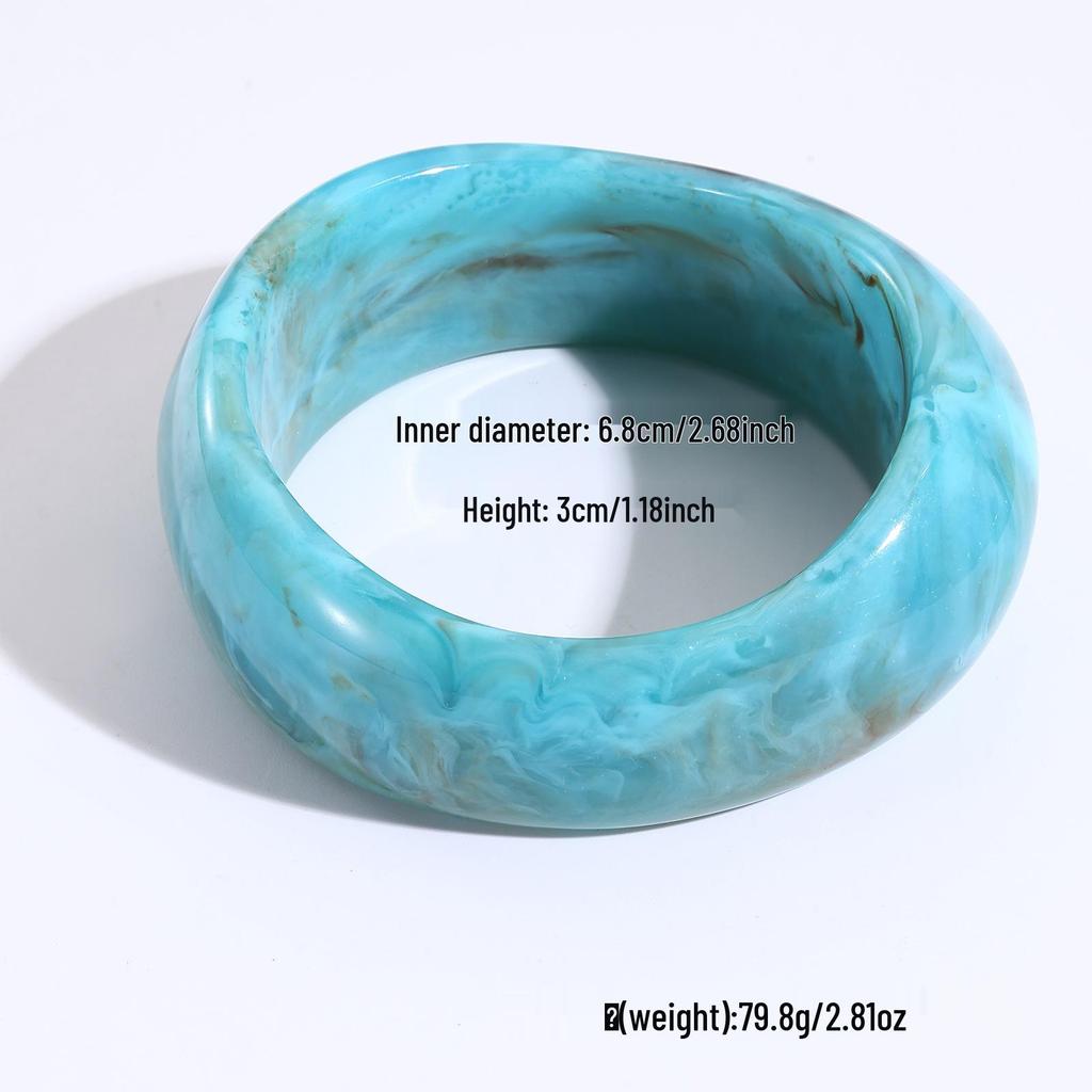Europese & Amerikaanse Retro High-End Semi-Transparant Ovaal Hars Armband voor Meisjes