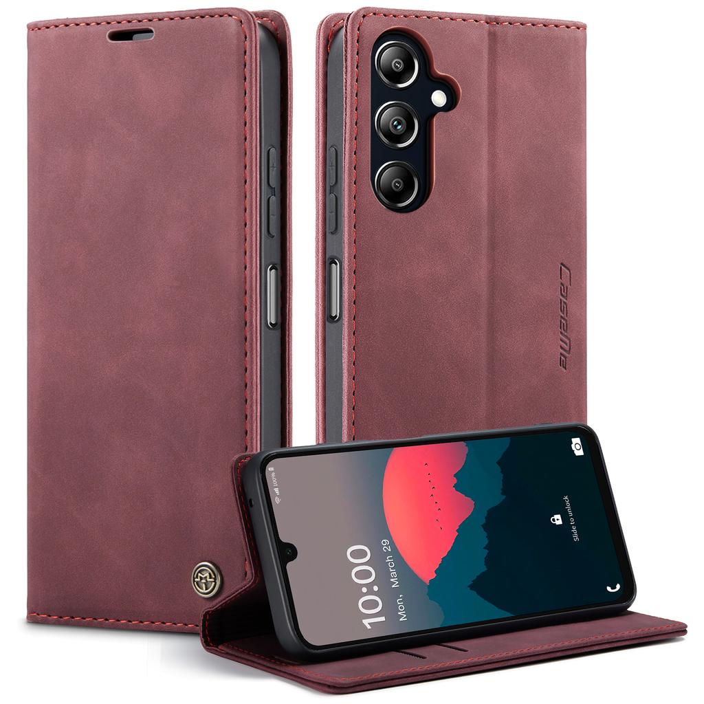 For Samsung Galaxy A16 5G/A16 4G Case CASEME 013 Series Card Holder Stand Leather Phone Cover