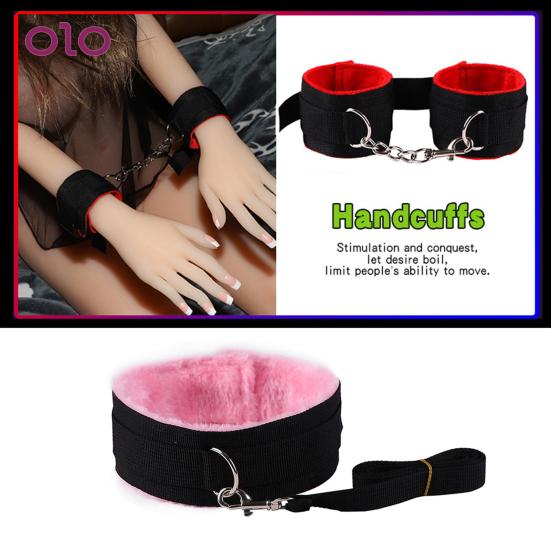 Funny Adult Bondage Whip Blindfold SM Handcuffs Footcuffs Sex Massager