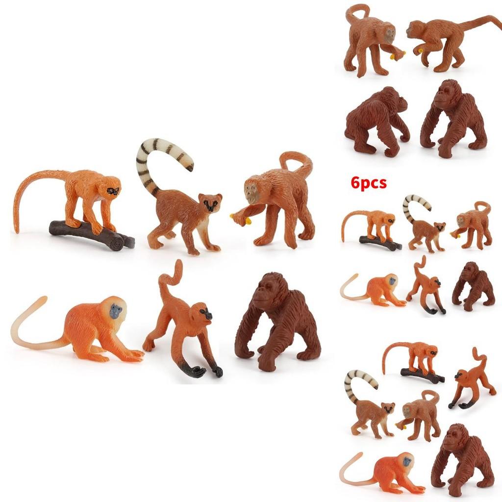 Simulated Animal Monkey Plastic Figure For Kids Playroom And Collection Display