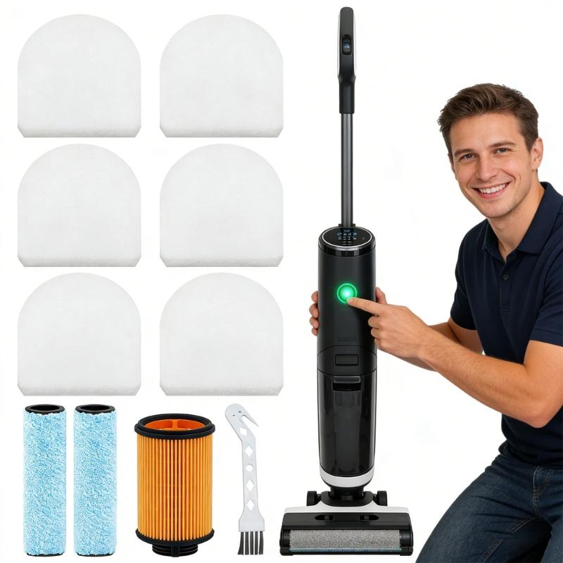 High Performances Washable Roller Brushes and Filters Set for WD161, WD261, AW261 Vacuum Cleaners Accessories Enduring
