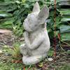 Meditating French Bulldog Statue for Indoor Outdoor Garden Yard Decor