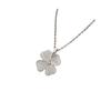 Women's Light Luxury Titanium Steel Four-Leaf Clover Necklace with Cat's Eye Pendant