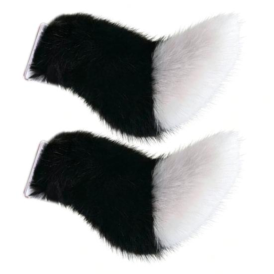 Electric Wagging Tail for Car USB Rechargeable Fox Tail Decoration with Remote Control