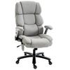 Office Chair with Airbag Lumbar Support, Desk Chair with Flip-Up Armrests, Pocket Springs, Light Grey