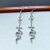 European & American Gothic Skull Snake Sword Long Earrings - Retro Punk Style