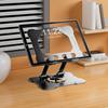 Foldable Carbon Steel Tablets Stand Adjustment Height 360Degree Rotating Base Ventilated Slip proof Optimaled Viewing