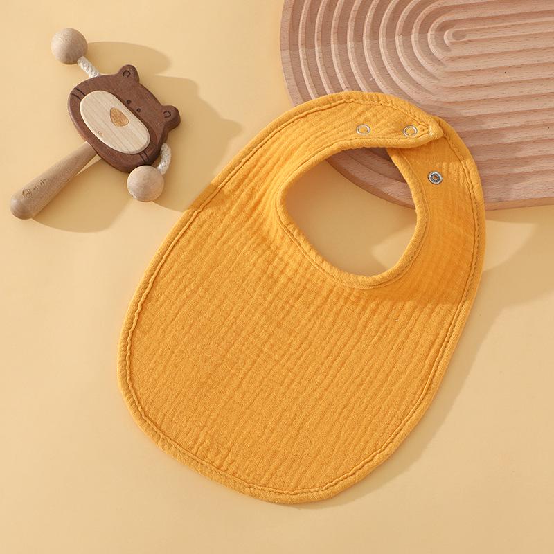 Двусторонняя хлопковая марлевая слюнявчик и платок для малыша - Однотонные цвета