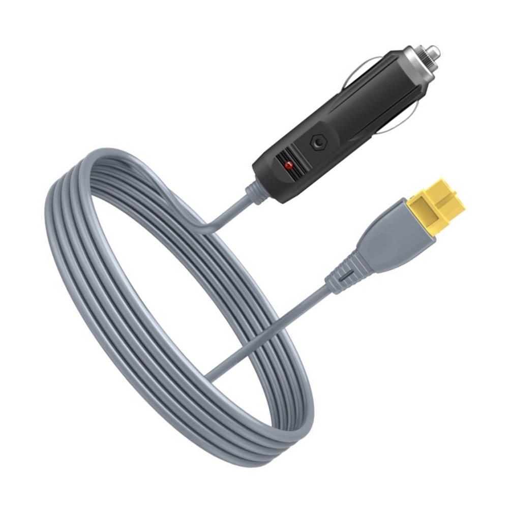For XT60 Male to Car DC 12V 24V Power Cable Converter for Portable Power Station Charging Gray 14AWG Copper Wire