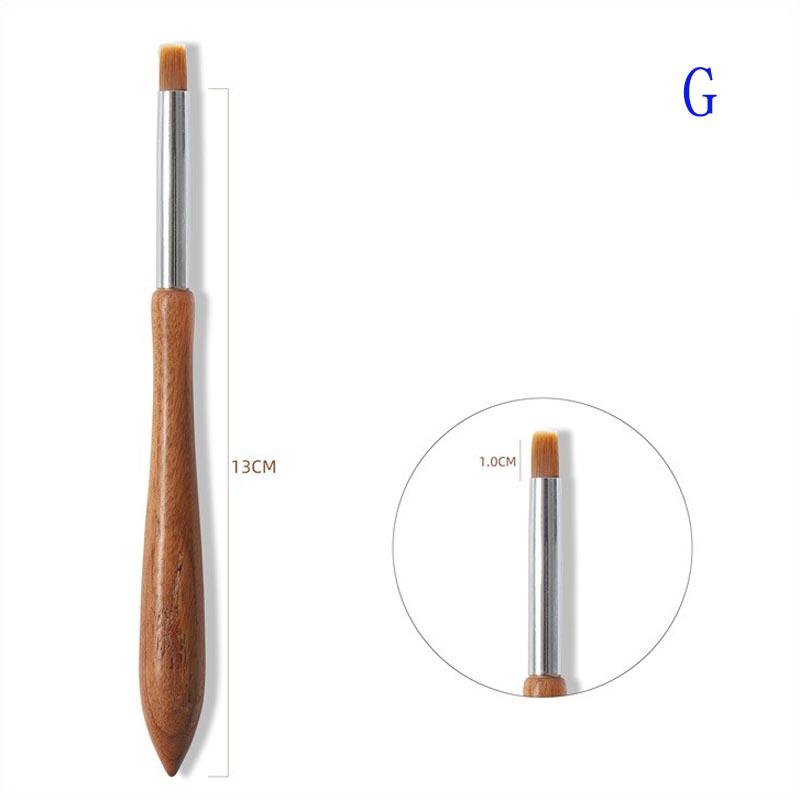 Flat Head Nail Art Brush Pen for Gel Polish Universal Pen for Home DIY Nail Design