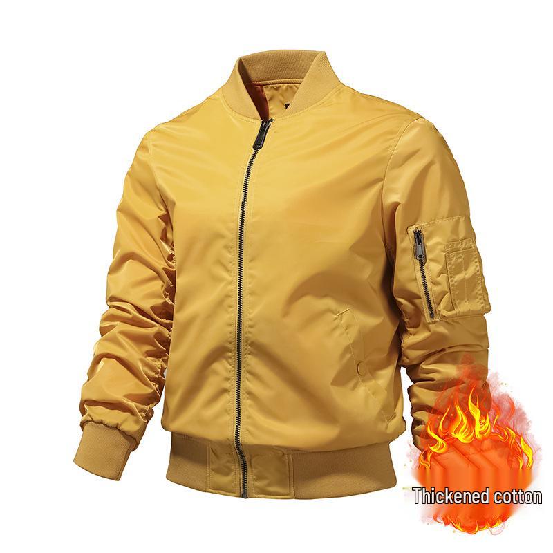 Men's Retro MA1 Flight Jacket - Casual Military Baseball Outerwear for Spring and Autumn