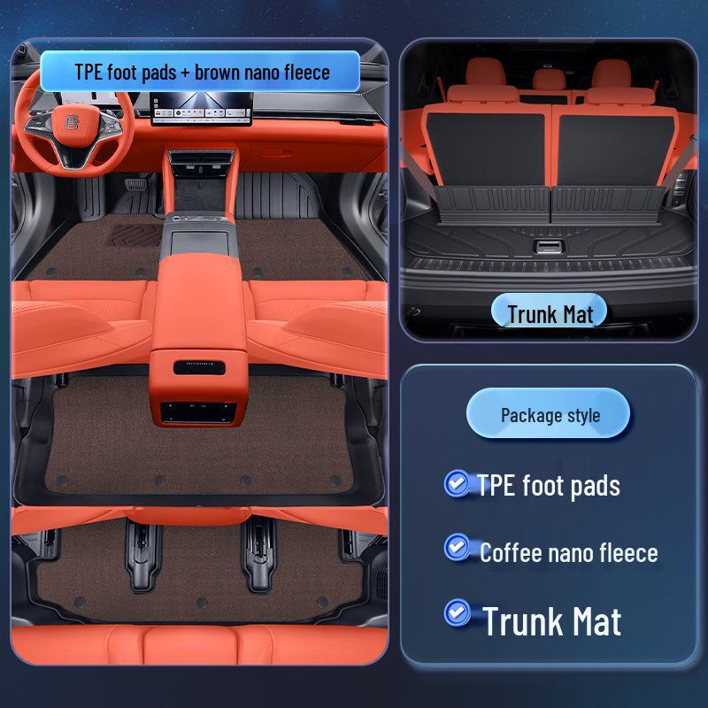 BYD Tang L 2025 Floor Mats TPE Interior Accessories