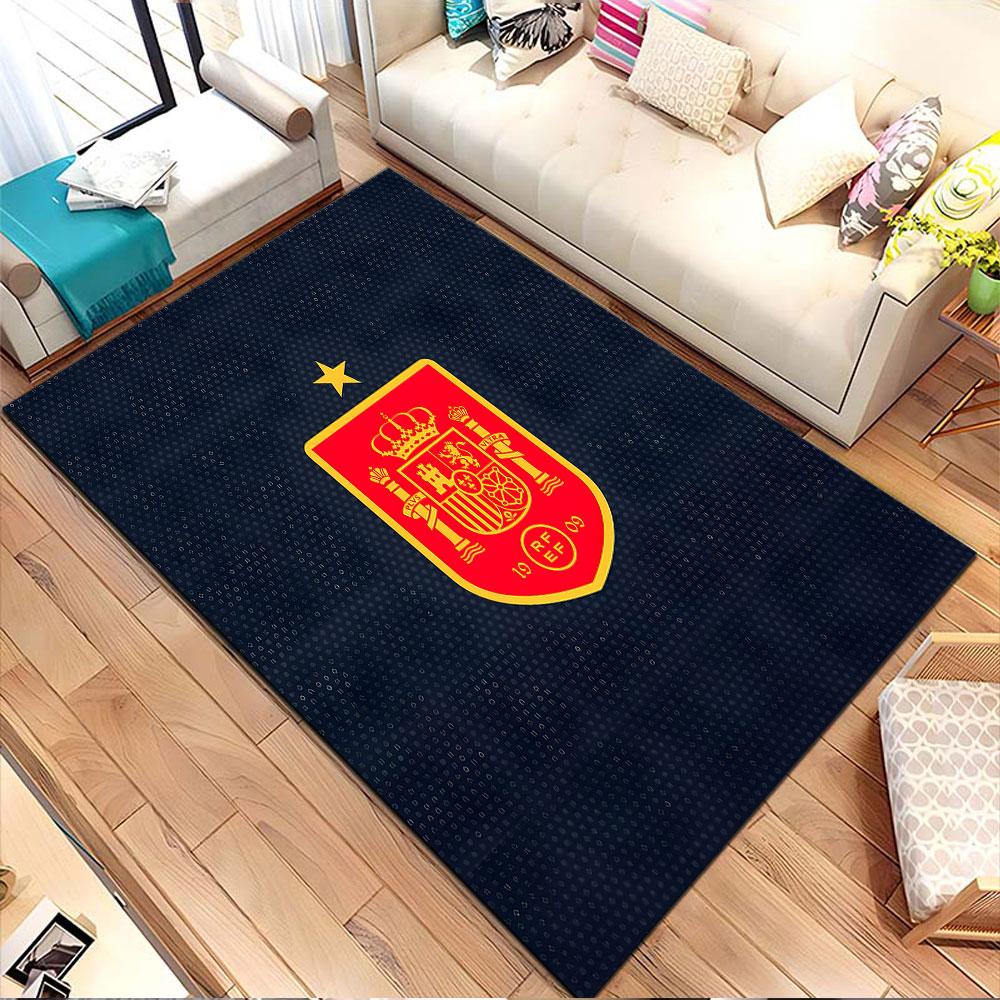 "Spanish Football Federation Emblem Design" Patterned carpet, non slip mat suitable for living room and bedroom sofas